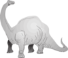 Brachiosaurus Looking Behind Clip Art